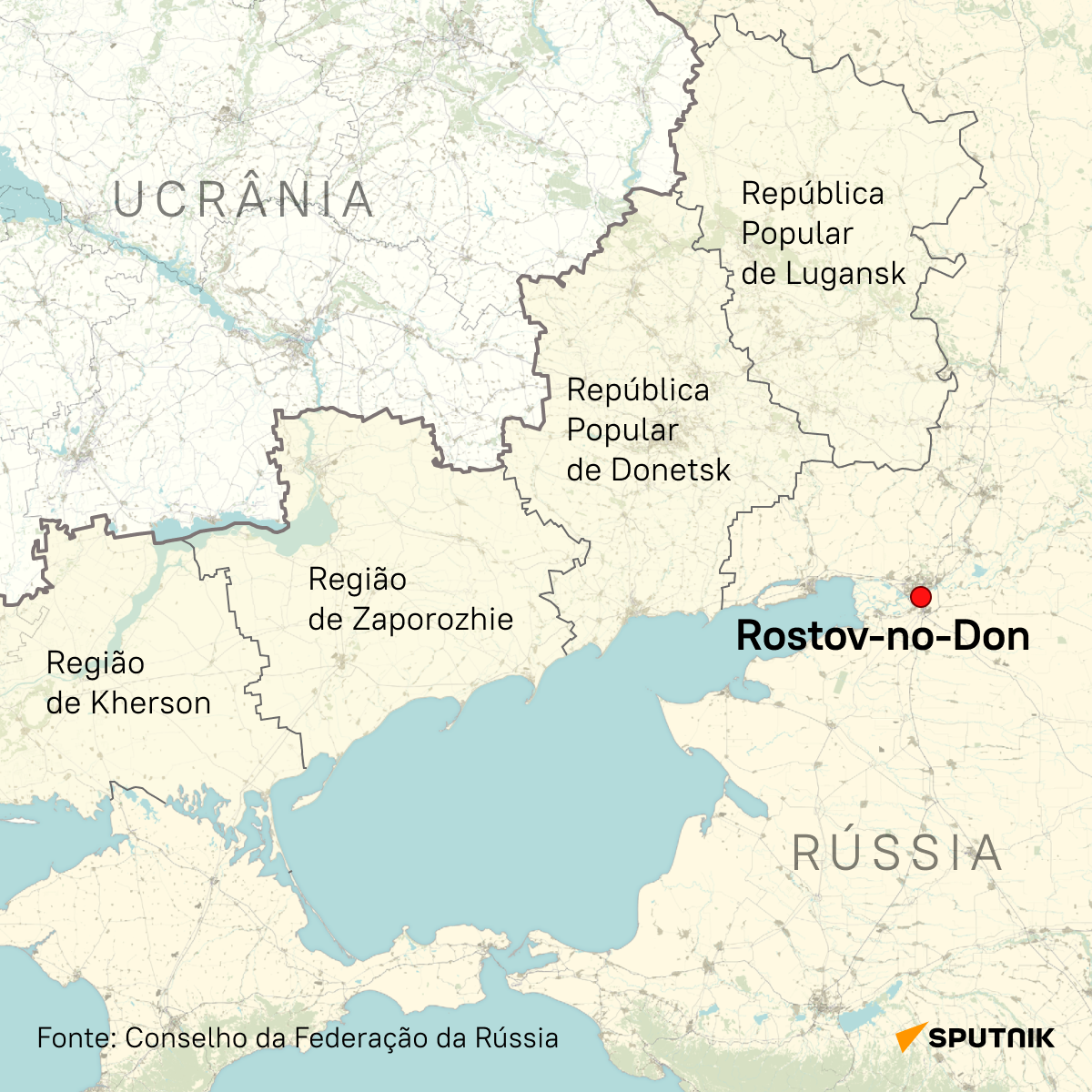 Rebelião armada: confira mapa com cidade russa de Rostov-no-Don, onde estão forças do Grupo Wagner - Sputnik Brasil