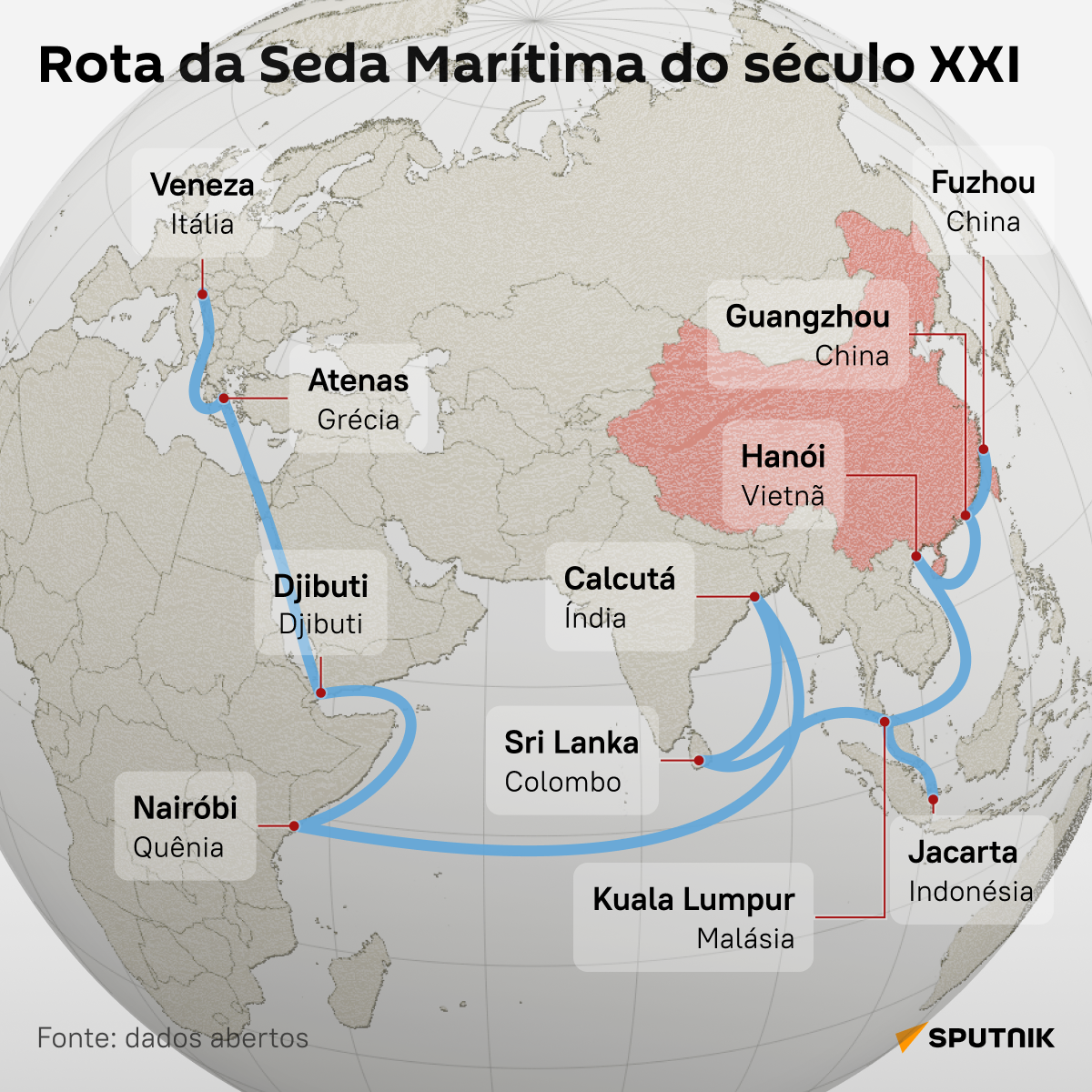 O que está por trás de Rota da Seda Marítima do Século XXI? - Sputnik Brasil