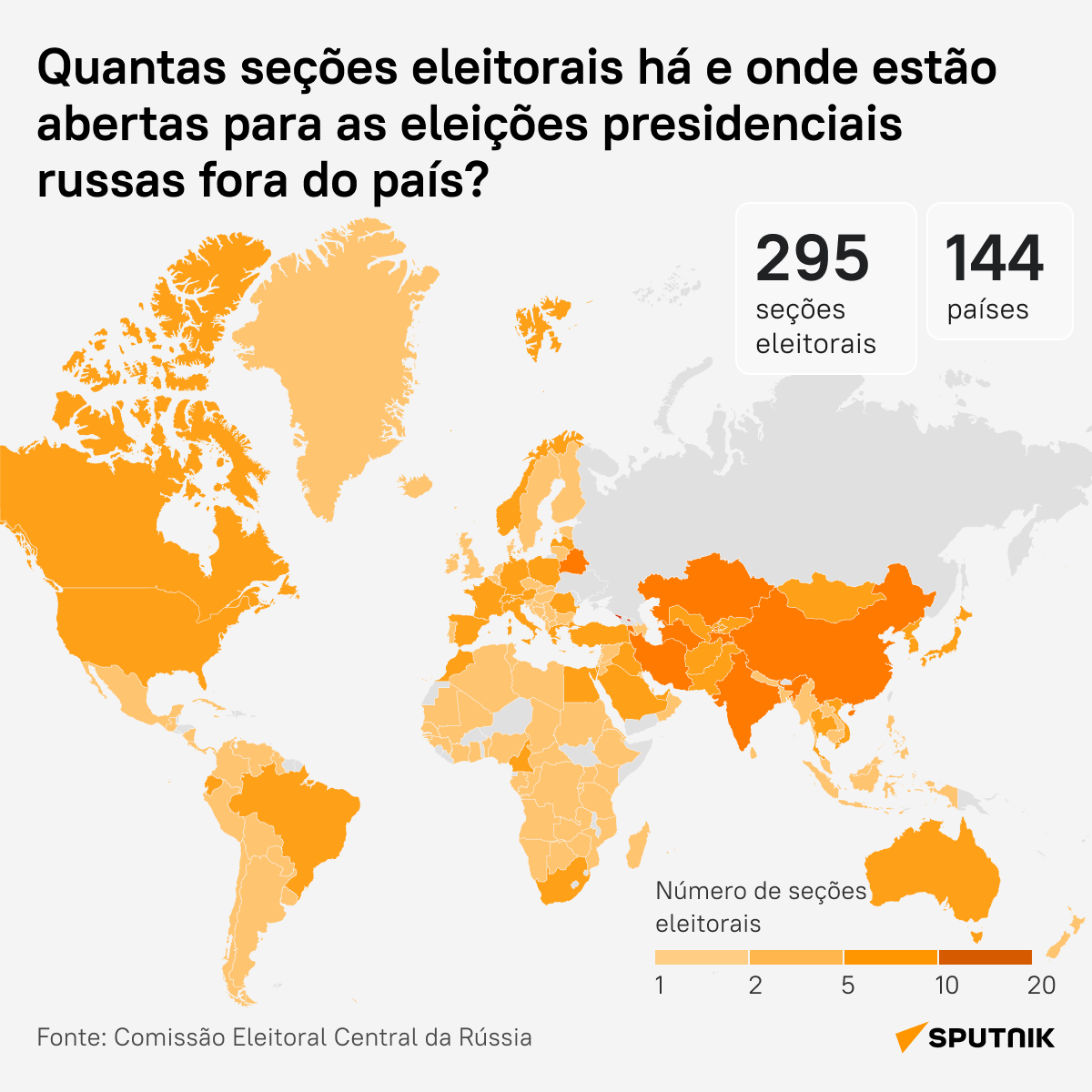Eleições presidenciais fora do país: descubra onde cidadãos russos podem fazer sua escolha - Sputnik Brasil