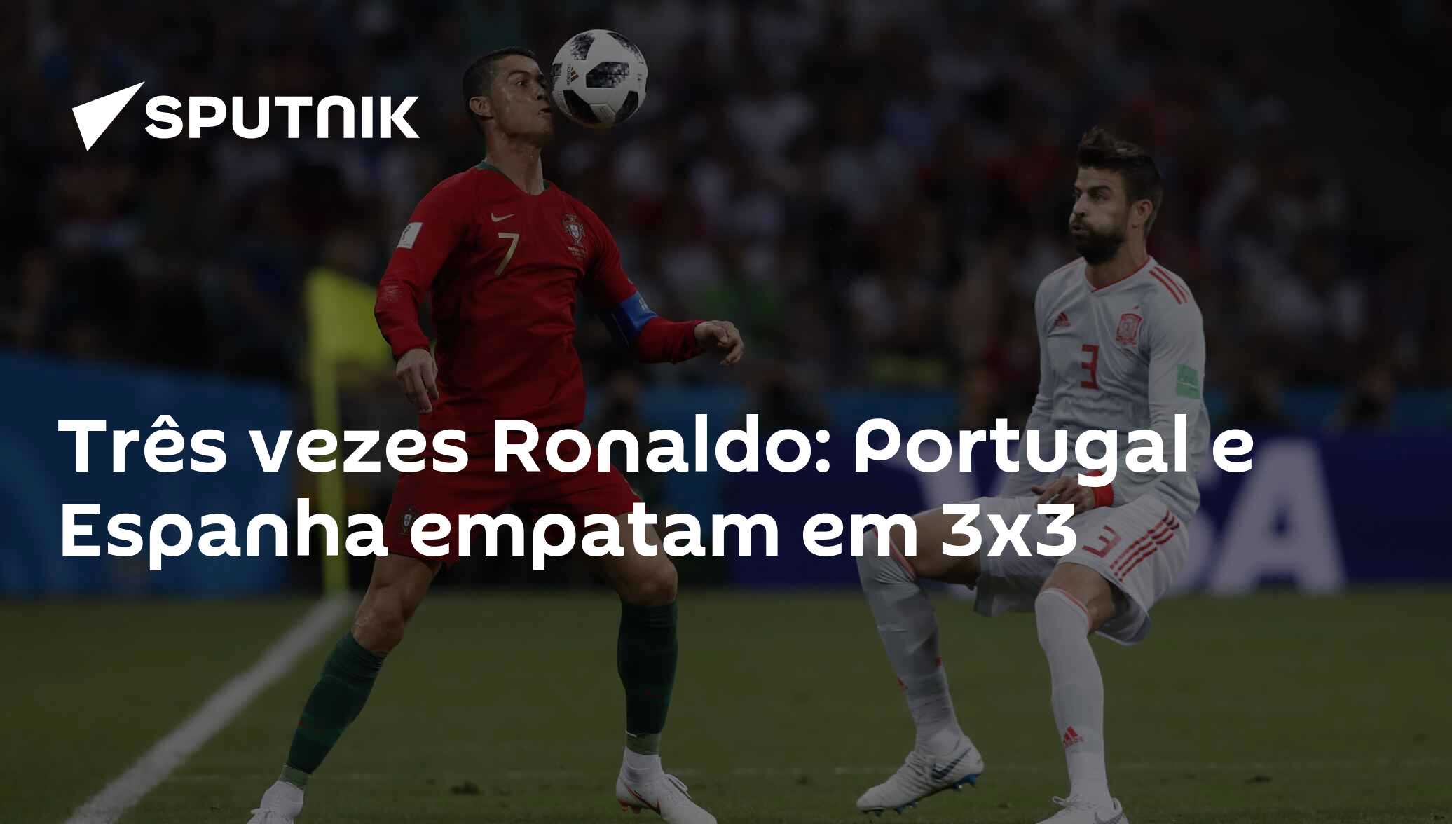 Cristiano Ronaldo marca três e Portugal arranca empate contra Espanha