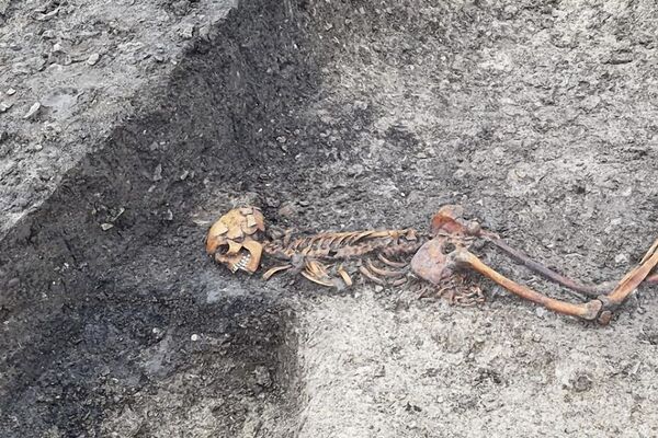 Esqueleto de suposta vítima de assassinato - Sputnik Brasil
