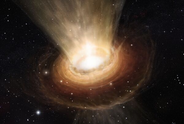 Buracos negros de tamanho de '100 bilhões de sóis' poderiam resolver mistério de Universo Buracos negros de tamanho de '100 bilhões de sóis' poderiam resolver mistério de Universo - Sputnik Brasil