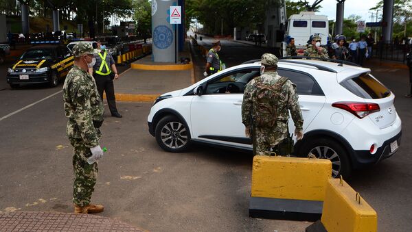 Militares paraguaios na fronteira entre Paraguai e Brasil - Sputnik Brasil