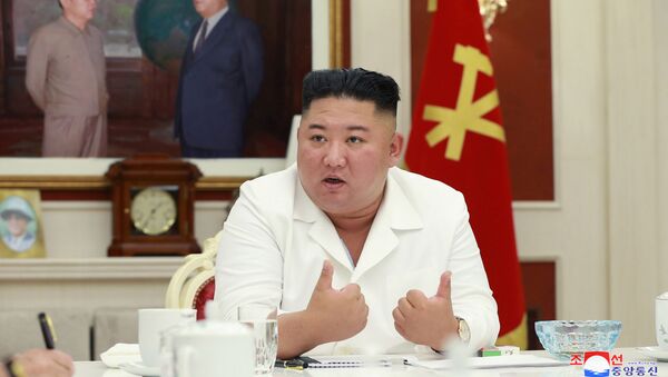 Líder norte-coreano, Kim Jong-un durante reunião na capital Pyongyang, Coreia do Norte, 5 de agosto de 2020 - Sputnik Brasil