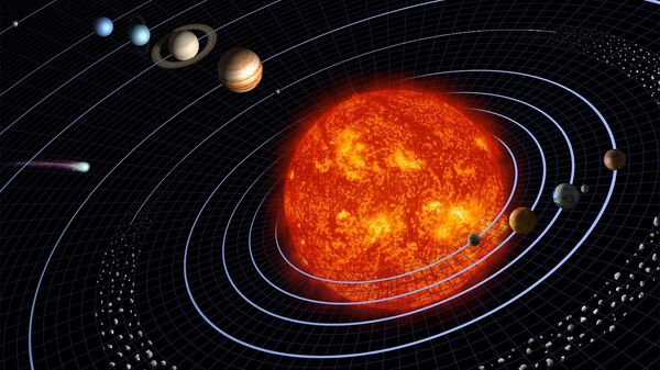 Representação artística do Sistema Solar - Sputnik Brasil