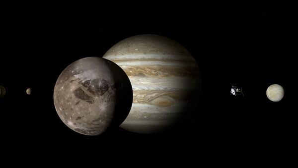 Imagem de Júpiter e alguns seus satélites - Sputnik Brasil