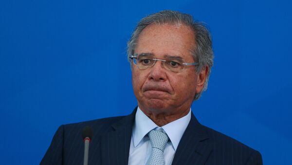 Ministro da Economia, Paulo Guedes, durante evento no Palácio do Planalto - Sputnik Brasil