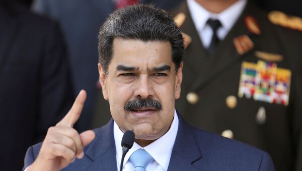 Nicolás Maduro durante coletiva de imprensa - Sputnik Brasil
