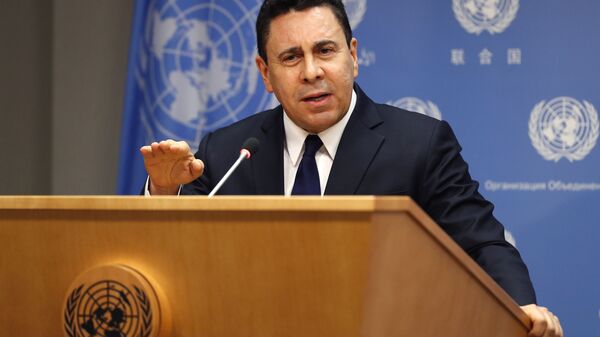 Samuel Moncada, representante permanente da Venezuela na ONU - Sputnik Brasil