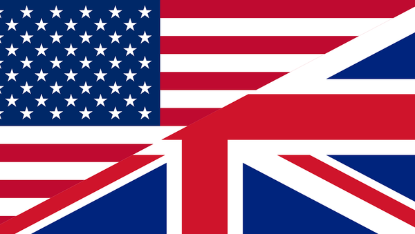 Bandeiras dos EUA e do Reino Unido (imagem referencial) - Sputnik Brasil