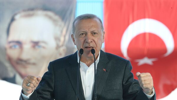 Presidente turco, Recep Tayyip Erdogan, durante cerimônia em Ancara, 4 de setembro de 2020      - Sputnik Brasil