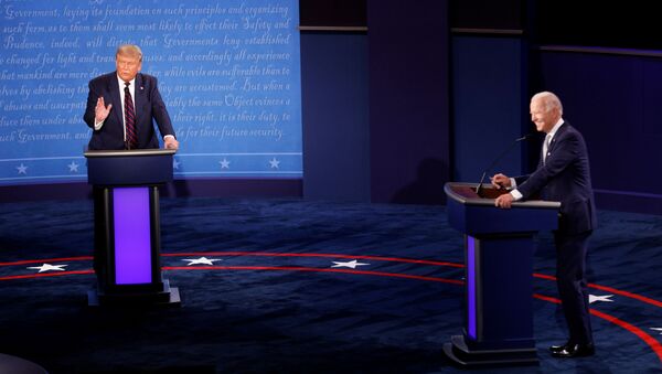 Donald Trump e Joe Biden participam de primeiro debate das eleições dos EUA de 2020 - Sputnik Brasil