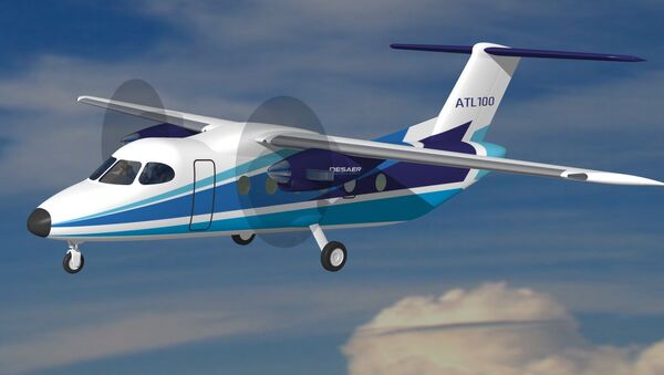 Avião de transporte leve ATL-100, um projeto desenvolvido entre a empresa portuguesa CEiiA e a brasileira DESAER - Sputnik Brasil