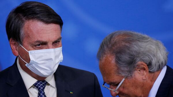 Presidente Jair Bolsonaro e o ministro da Economia, Paulo Guedes - Sputnik Brasil
