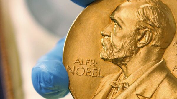 Medalha do prêmio Nobel da Paz concedida ao Programa Mundial de Alimentos (PMA), em 9 de outubro de 2020 - Sputnik Brasil