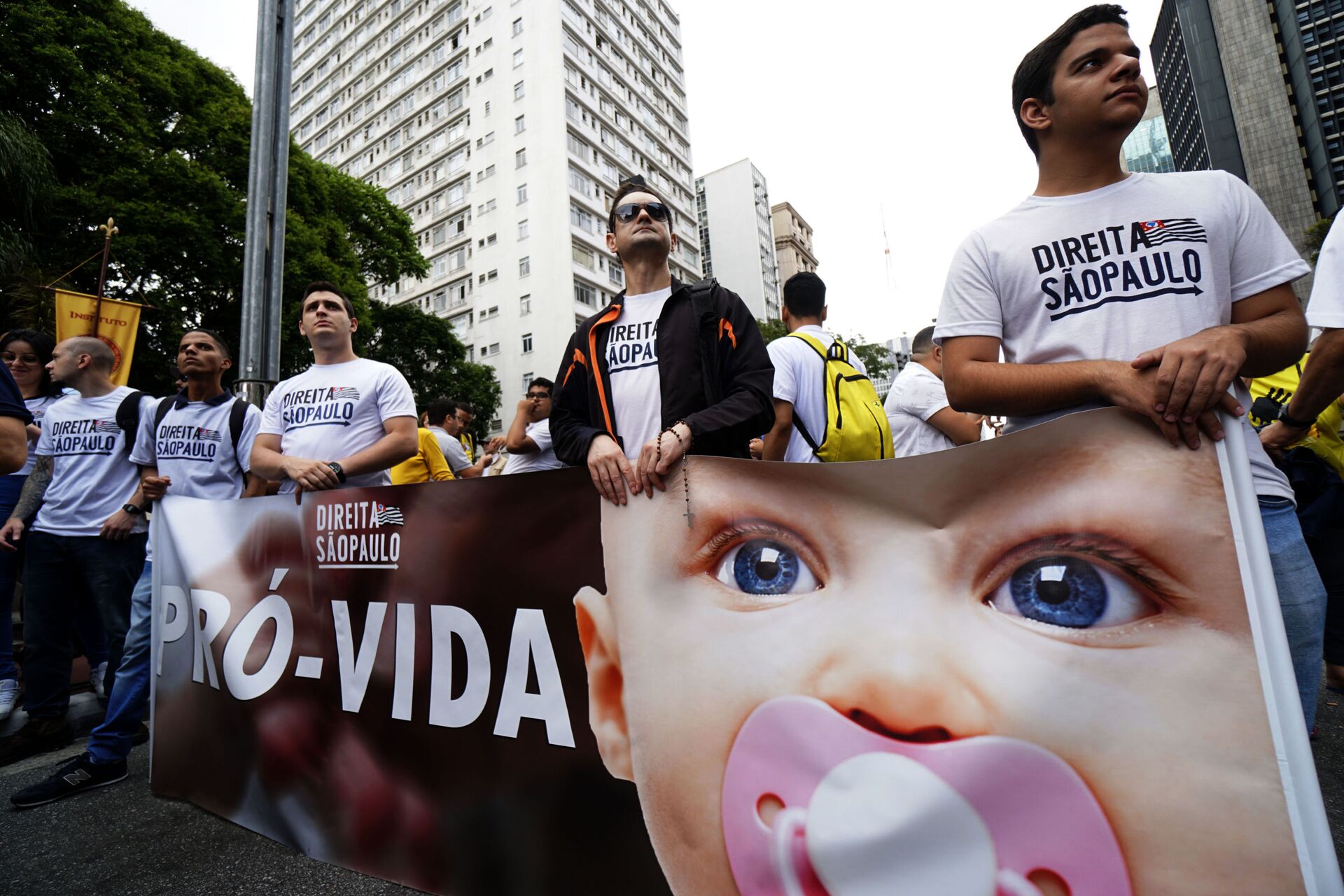 Protesto contra a liberação do aborto no Brasil na avenida Paulista, em São Paulo - Sputnik Brasil, 1920, 16.12.2022