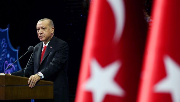 Presidente da Turquia, Recep Tayyip Erdogan discursa em Ancara, Turquia, 26 de outubro de 2020  - Sputnik Brasil