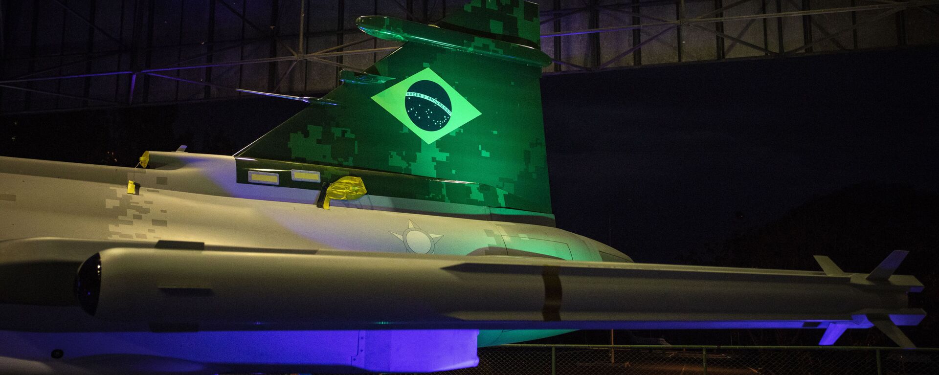Cauda do caça F-39 Gripen apresentado durante workshop em Brasília em 27 de outubro de 2020 - Sputnik Brasil, 1920, 06.05.2023