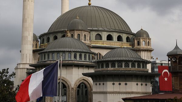 Bandeira do Consulado da França em Istambul, na Turquia - Sputnik Brasil