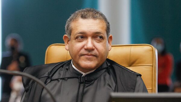 Ministro Nunes Marques durante sessão solene de posse no STF - Sputnik Brasil