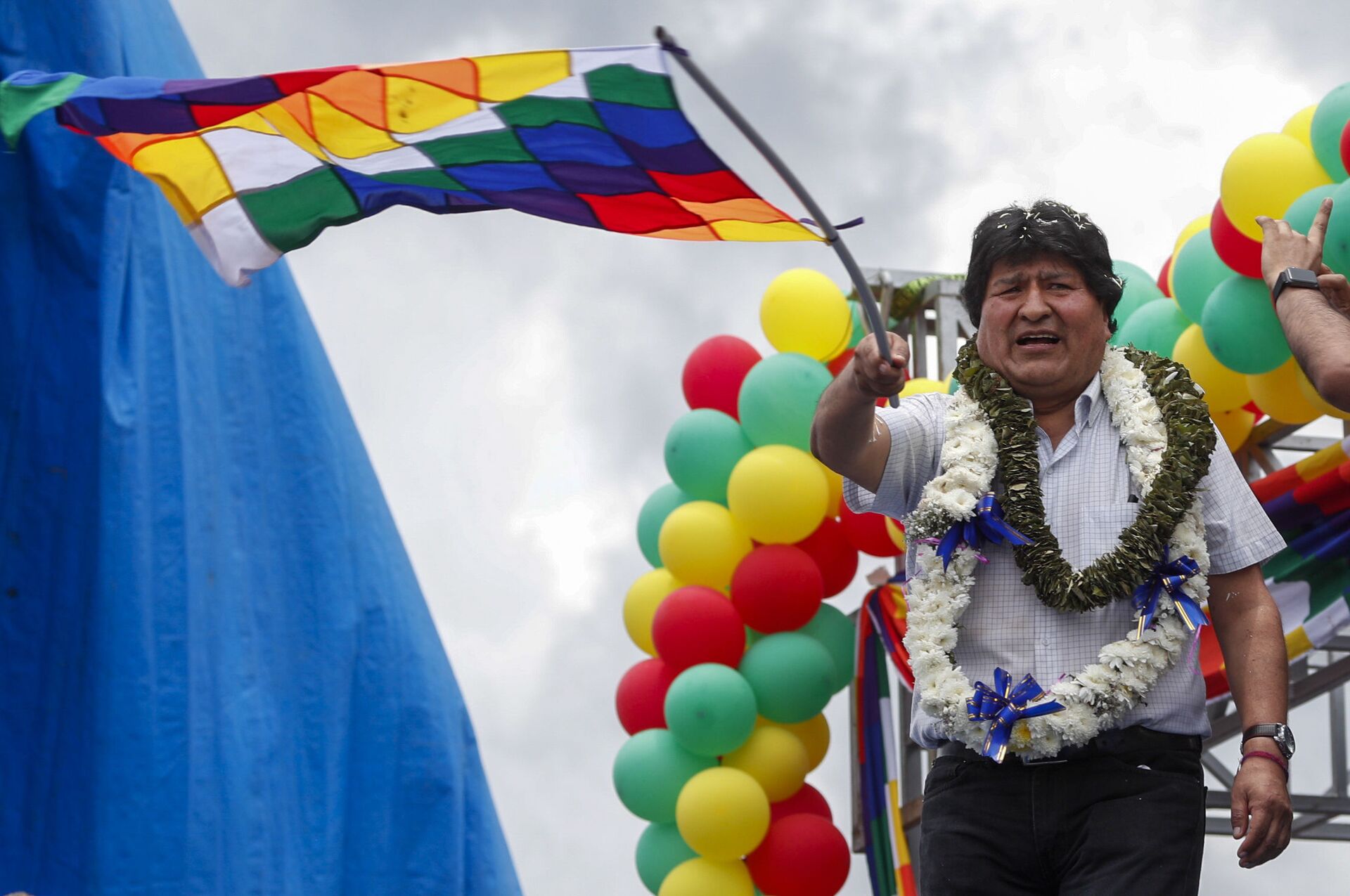 Ex-presidente Evo Morales discursa para multidão em Chimore, na Bolívia - Sputnik Brasil, 1920, 09.11.2021