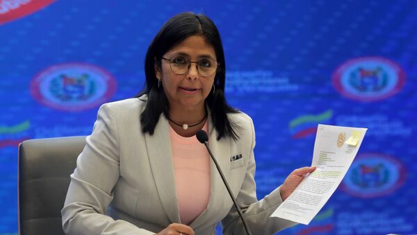 A vice-presidente da Venezuela Delcy Rodríguez chega a Moscou para debater a Lei Antibloqueio - Sputnik Brasil