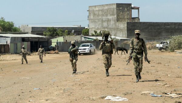 Membros da Força Especial de Amhara retornam à base militar mecanizada da 5ª divisão de Dansha, após lutar contra a Frente de Libertação do Povo Tigré (TPLF) - Sputnik Brasil