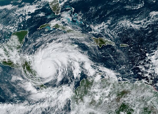 Imagem de satélite do furacão Iota. - Sputnik Brasil