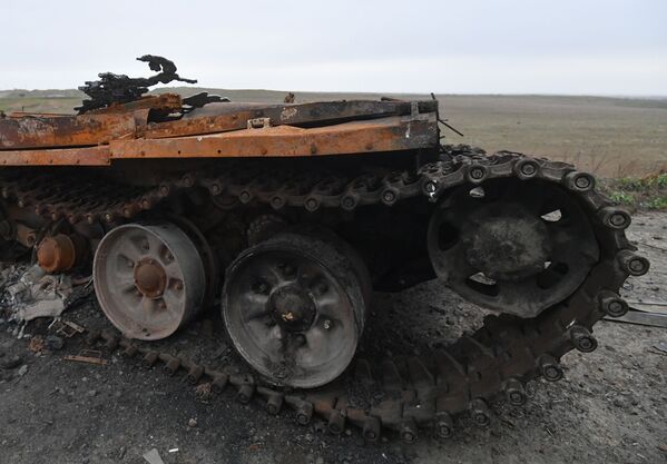 Material militar destruído no distrito de Fizuli, Azerbaijão. - Sputnik Brasil