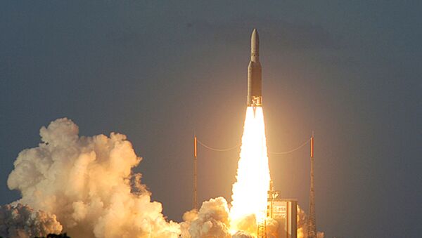 Lançamento de foguete da Agência Espacial Europeia da base espacial Kourou, na Guiana Francesa - Sputnik Brasil