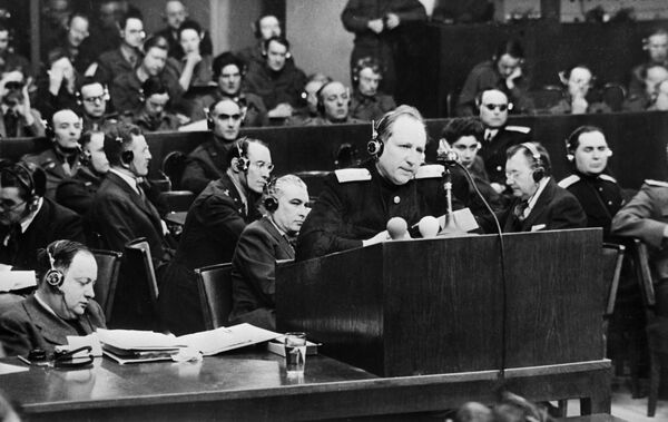 Julgamentos de Nuremberg. Apresentação do procurador principal da URSS Roman Rudenko - Sputnik Brasil