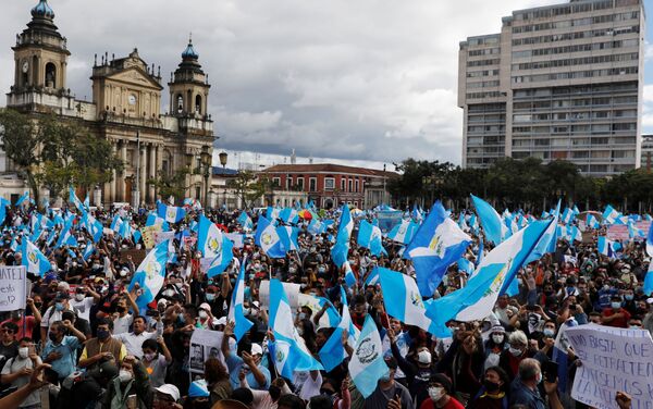 Protestos antigovernamentais na Guatemala - Sputnik Brasil