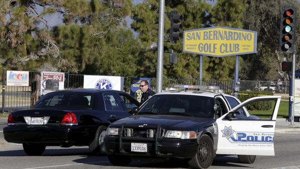 Viatura da polícia de San Bernardino, na Califórnia, Estados Unidos - Sputnik Brasil
