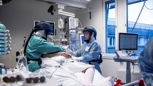 Paciente tratado na unidade de terapia intensiva, Oslo, Noruega, 27 de novembro de 2020 - Sputnik Brasil
