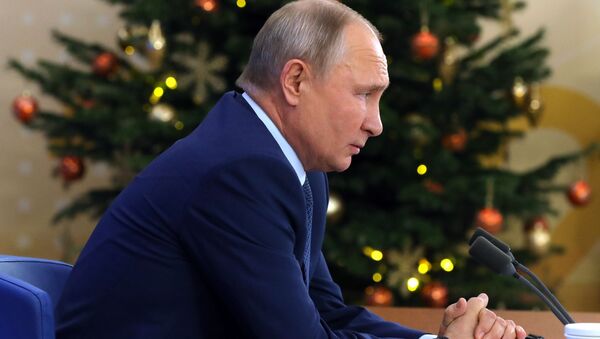 Grande coletiva do presidente da Rússia, Vladimir Putin, 17 de dezembro de 2020 - Sputnik Brasil