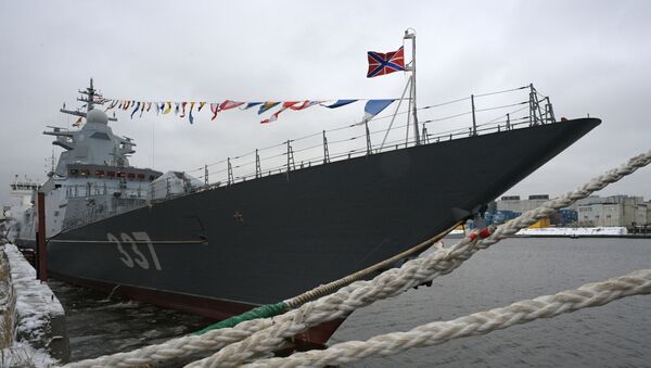 Marinha da Rússia recebe a nova corveta Gremyaschy - Sputnik Brasil