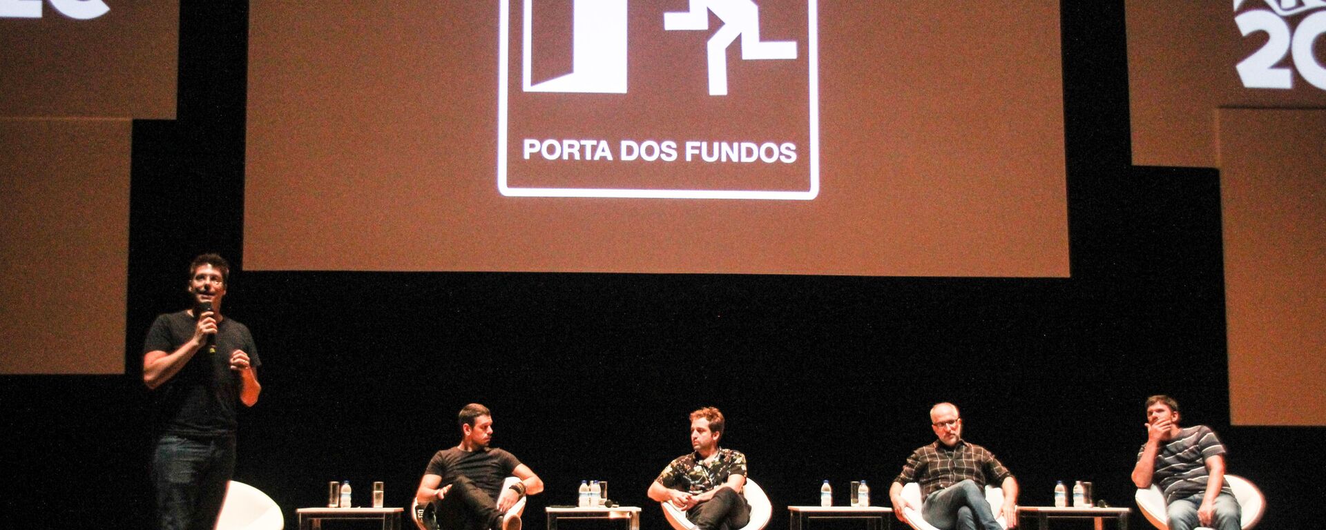 Grupo Porta dos Fundos participa de painel no Rio Creative Conference (Rio2C), 7 de abril de 2018 (foto de arquivo)  - Sputnik Brasil, 1920, 16.01.2021