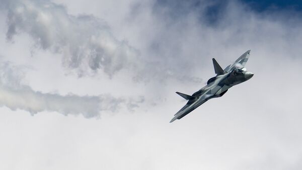 Caça multifuncional Su-57 de quinta geração - Sputnik Brasil