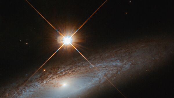 Imagem do Hubble mostra a galáxia espiral UGC 3885 na constelação de Lynx (Lince) - Sputnik Brasil