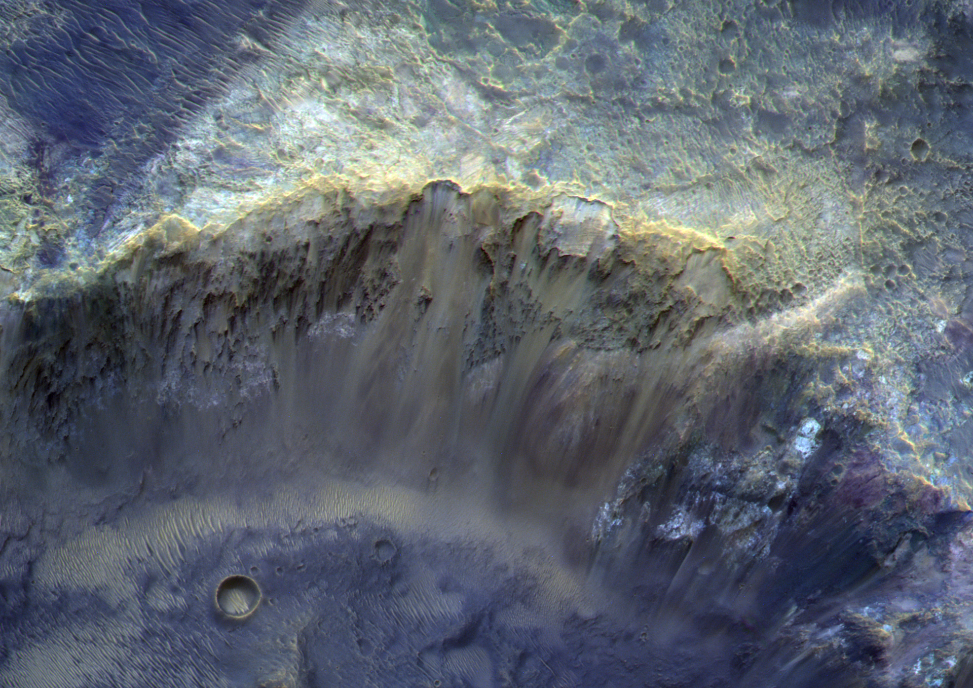 FOTO da superfície marciana revela minerais formados quando o planeta estava coberto de água - Sputnik Brasil, 1920, 15.02.2021