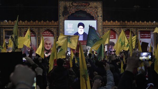 Hezbollah Hassan Nasrallah fala via link de vídeo - Sputnik Brasil