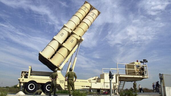 Sistema antimíssil Arrow em Israel (foto de arquivo) - Sputnik Brasil