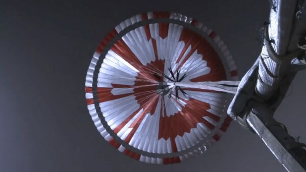 Paraquedas do rover Perseverance - Sputnik Brasil