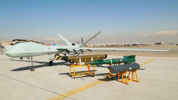 Primeiro drone de combate iraniano Kaman-22 - Sputnik Brasil