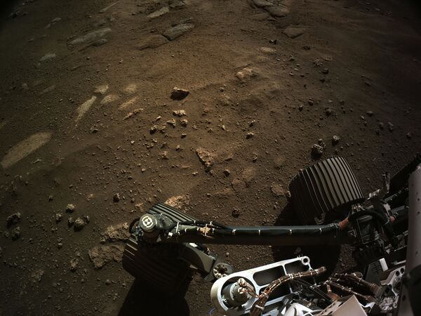 Imagem tirada da câmera de navegação do rover Perseverance em Marte, 24 de fevereiro de 2021 - Sputnik Brasil