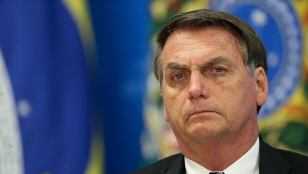 O presidente Jair Bolsonaro durante evento no Palácio do Planalto. - Sputnik Brasil