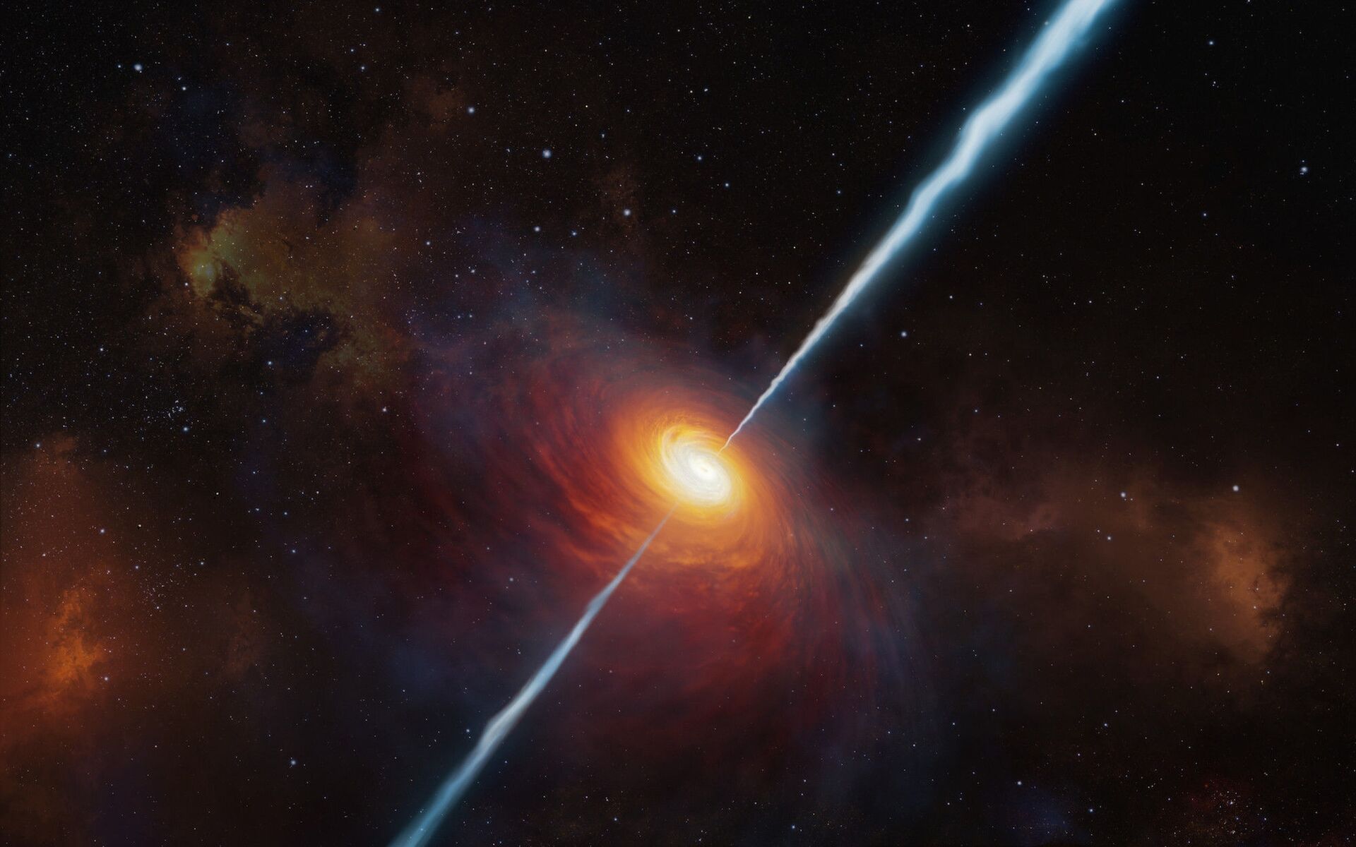 Descoberto quasar cuja luz levou 13 bilhões de anos para chegar até nós (FOTO) - Sputnik Brasil, 1920, 09.03.2021