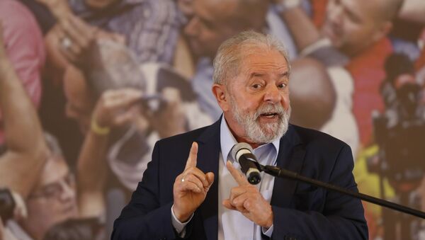 Ex-presidente do Brasil, Luiz Inácio Lula da Silva, discursa no Sindicato dos Metalúrgicos, em São Bernardo do Campo (SP), 10 de março de 2021  - Sputnik Brasil