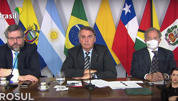 Presidente Jair Bolsonaro participa de reunião virtual do Prosul - Sputnik Brasil
