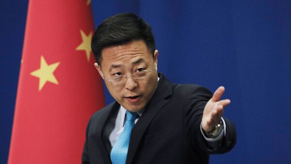 Zhao Lijian, porta-voz do Ministério das Relações Exteriores da China, em 20 de fevereiro de 2020 - Sputnik Brasil